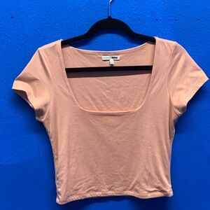 Fashion Nova Light Peach Crop Top